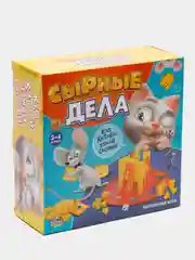 Настольная игра-бродилка "Сырные дела": кубик, фишки-мышки, кот, сырные кусочки