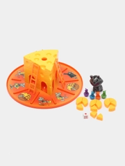 Настольная игра-бродилка "Сырные дела": кубик, фишки-мышки, кот, сырные кусочки
