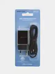 Черный сетевое зарядное устройство Borofone BA20A 5V/2.1A 1xUSB, с кабелем Lightning 8-pin черный