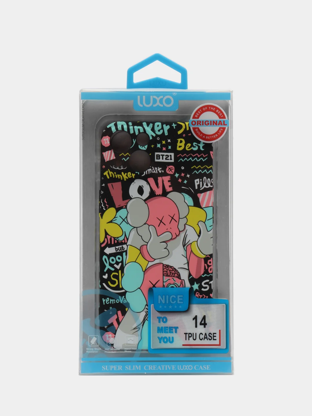 Бирюзовый чехол KAWS для iPhone 14