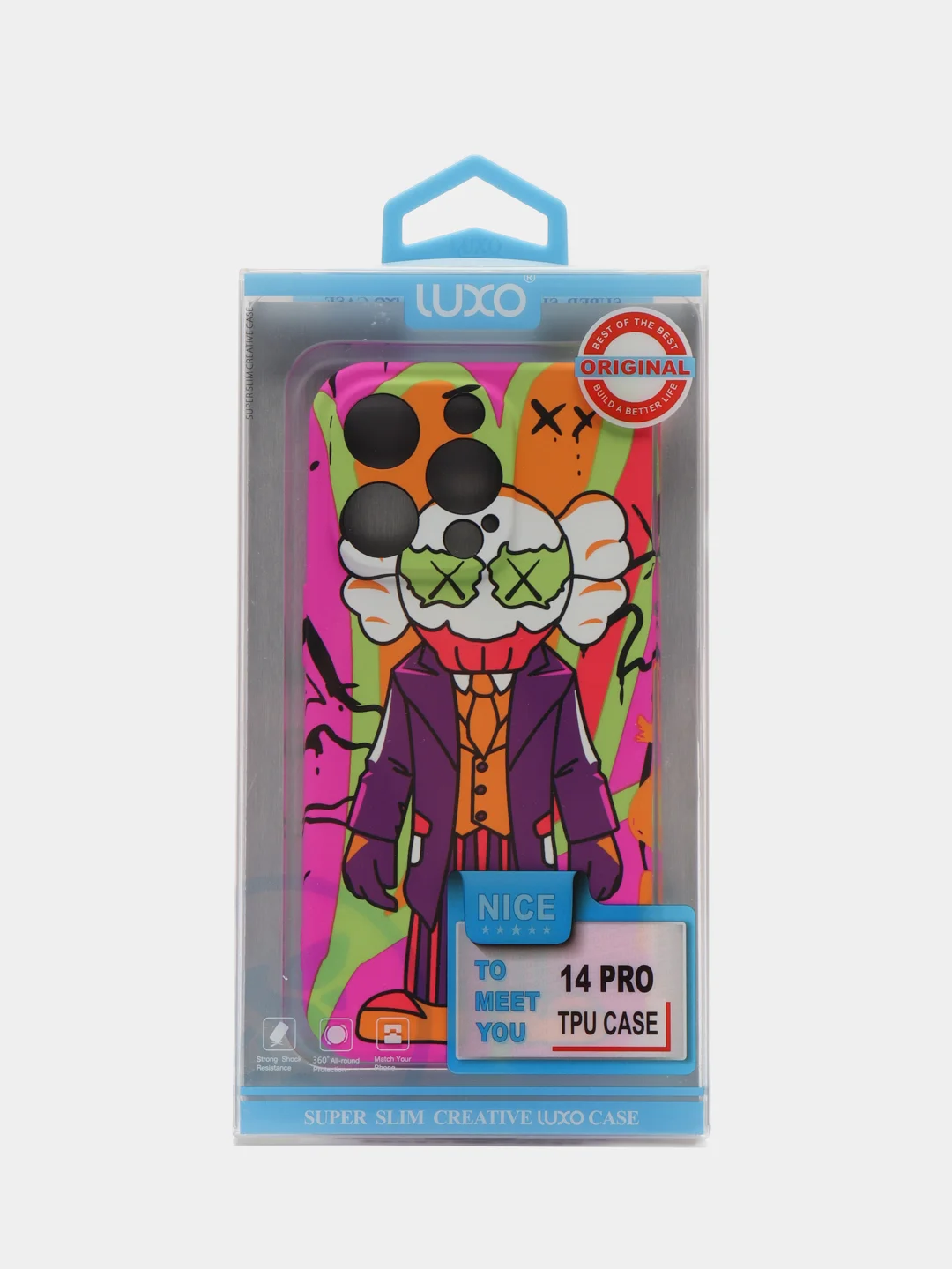Розовый чехол KAWS для iPhone 14 Pro