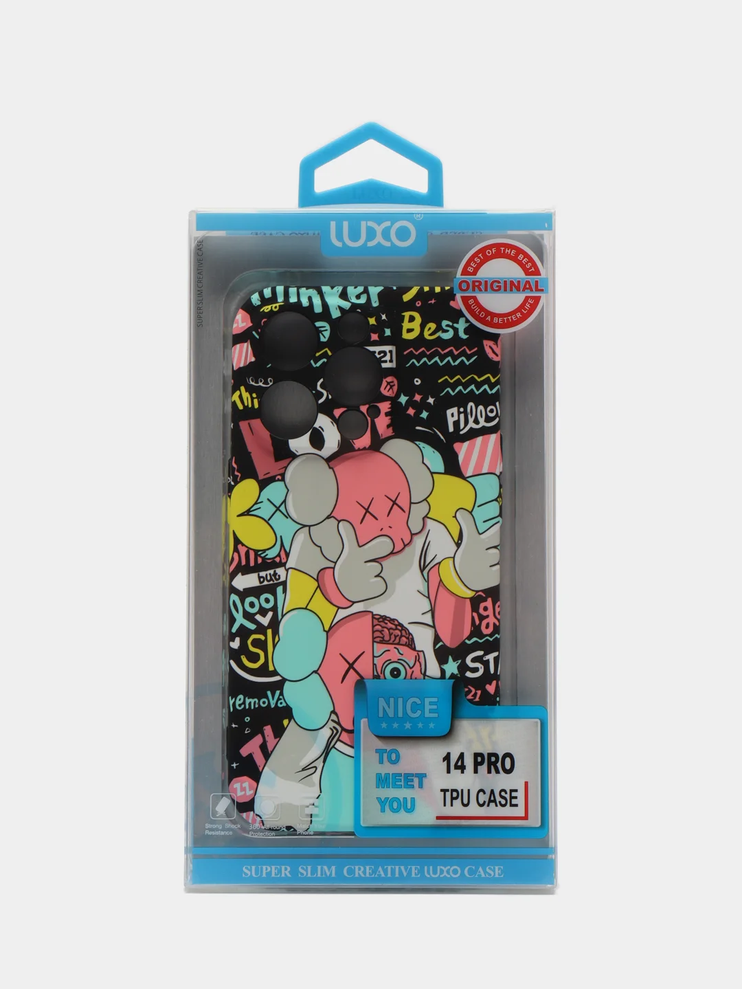 Бежевый меланж чехол KAWS для iPhone 14 Pro