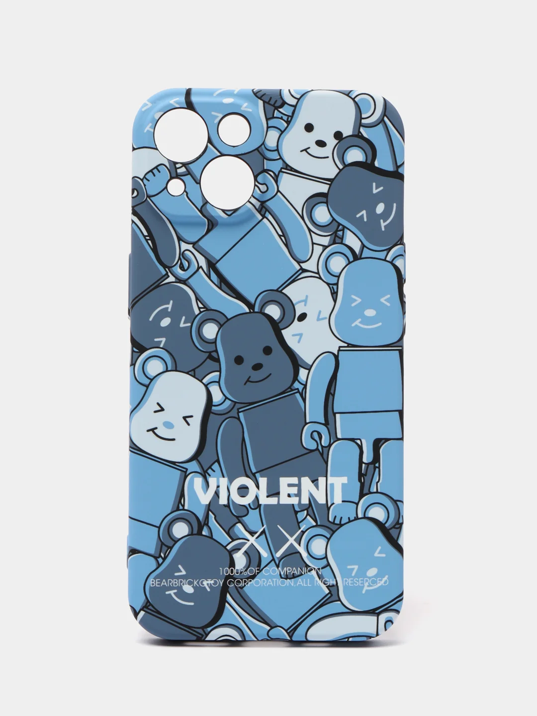 Голубой чехол KAWS для iPhone 14