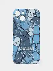 Голубой чехол KAWS для iPhone 14