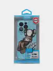 Небесно-голубой чехол KAWS для iPhone 14 Pro