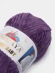 Фиолетовый пряжа плюшевая Himalaya Dolphin Baby, полиэстер, 100 г, 120 м