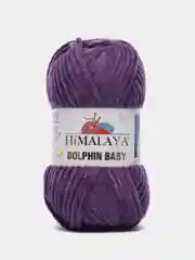 Фиолетовый пряжа плюшевая Himalaya Dolphin Baby, полиэстер, 100 г, 120 м