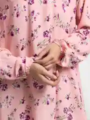 Розовый мусульманское платье, для намаза