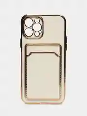 Белый чехол на айфон 11, для iPhone 13, 12 Mini 7/8 Plus/XR/XS/15 Pro Max, с карманом для карт
