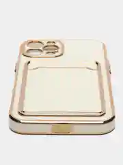 Белый чехол на айфон 11, для iPhone 13, 12 Mini 7/8 Plus/XR/XS/15 Pro Max, с карманом для карт