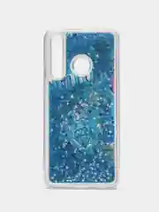 Индиго чехол силиконовый для Huawei P Smart 2019 / Honor 10 Lite, переливающийся, с блестками