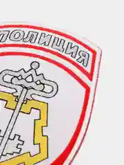 Прозрачный нашивка шеврон вышитый и пластизолевый "Полиция МВД"