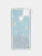 Серебряный чехол Xiaomi Redmi 9C, Redmi 9C NFC, Redmi 10A, Редми 9С переливающийся жидкий с блестками