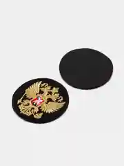 Черный шеврон армейский Флаг России, Герб, Z, Россия, Солдат Удачи, на липучке, прорезиненный