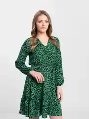 Зеленый платье леопардовое вечернее