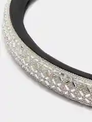 Серебряный оплетка со стразами