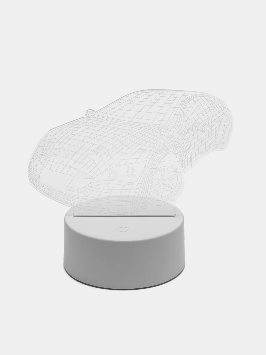 Аметистовый светильник 3D светодиодный, LED, 8 цветов, с блоком питания