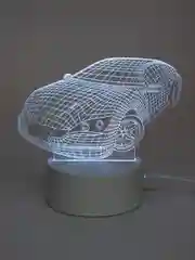 Аметистовый светильник 3D светодиодный, LED, 8 цветов, с блоком питания