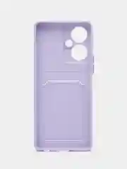 Лавандовый чехол TECNO CAMON 19 PRO  / CAMON 19 с защитой камеры и карманом для пластиковой карты