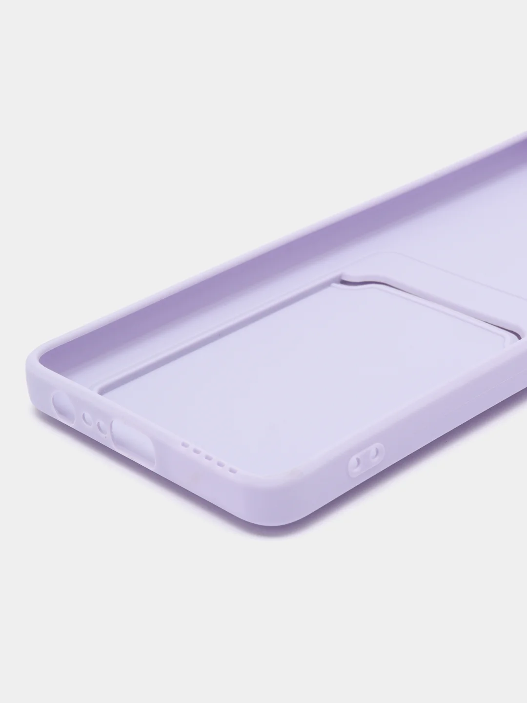Лавандовый чехол TECNO CAMON 19 PRO  / CAMON 19 с защитой камеры и карманом для пластиковой карты