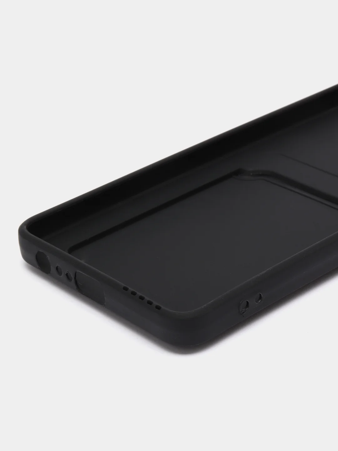 Черный чехол TECNO CAMON 19 PRO  / CAMON 19 с защитой камеры и карманом для пластиковой карты
