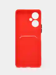 Красный чехол TECNO CAMON 19 PRO  / CAMON 19 с защитой камеры и карманом для пластиковой карты