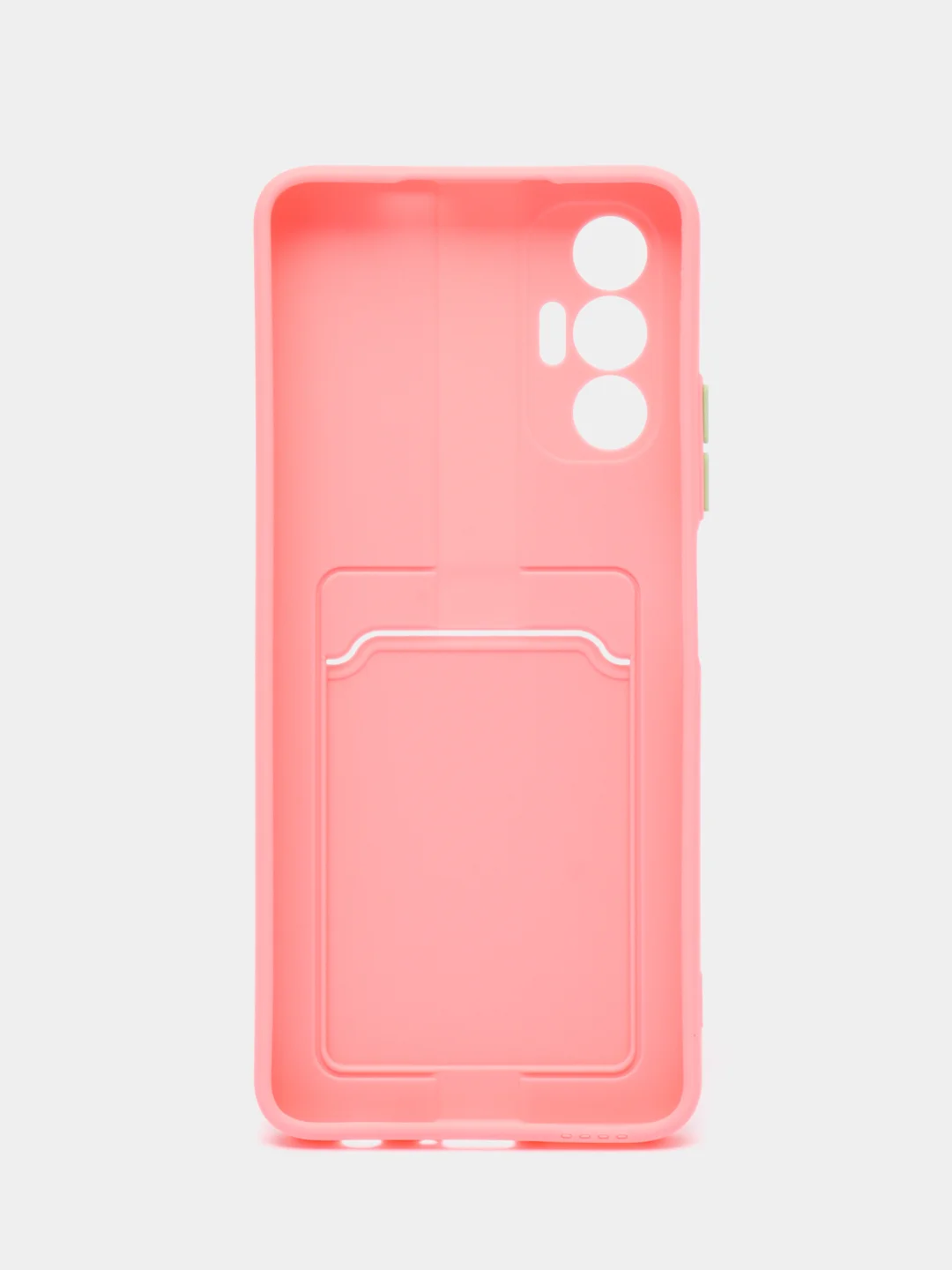 Розовый чехол TECNO POVA 3 с карманом для пластиковой карты и защитой камеры