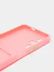 Розовый чехол TECNO POVA 3 с карманом для пластиковой карты и защитой камеры