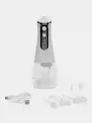 Белый ирригатор для полости рта, беспроводной, с USB зарядкой, 3 режима, 5 насадок
