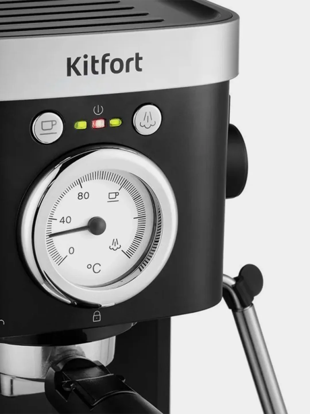 Кофеварка рожкового типа KITFORT КТ-788, 1100Вт, 15бар, 1,2л, капучинатор