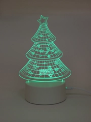 Светильник 3D светодиодный, LED, 8 цветов, с блоком питания