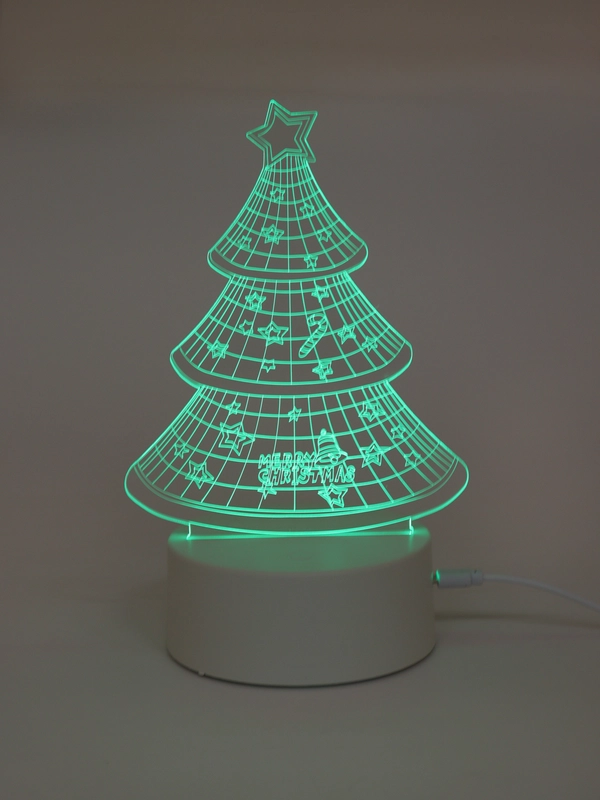 Светильник 3D светодиодный, LED, 8 цветов, с блоком питания