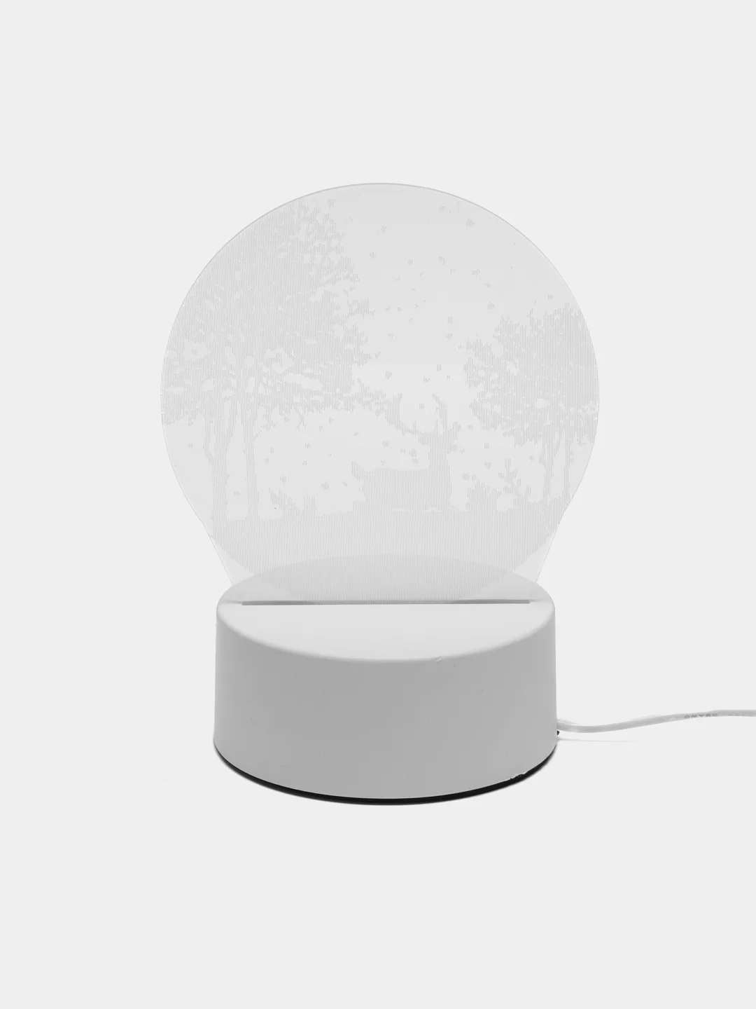 Аметистовый светильник-ночник 3D, светодиодный LED, USB, 3 цвета, с блоком питания