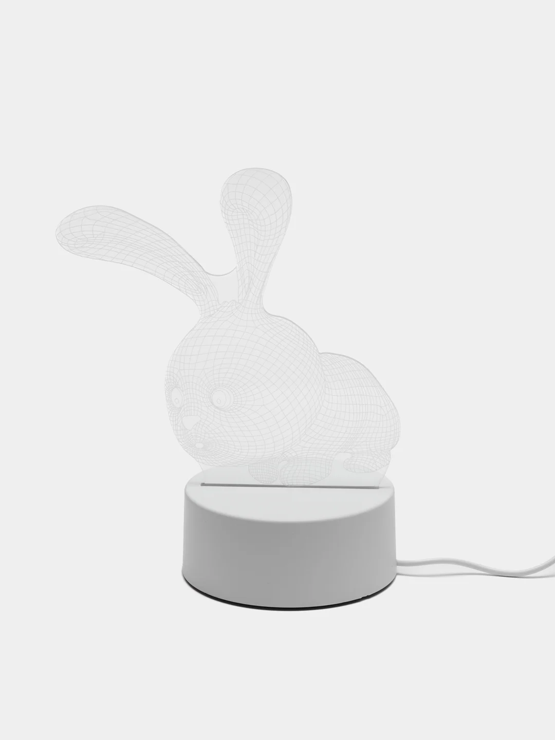 Алый светильник-ночник 3D, светодиодный LED, USB, 3 цвета, с блоком питания