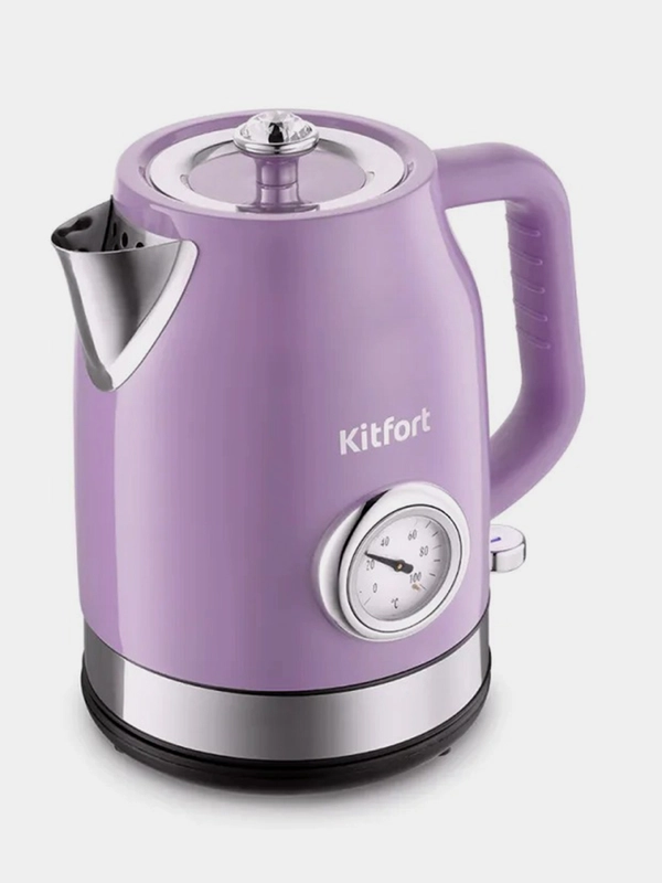 Чайник электрический Kitfort КТ-6147-1, 2200Вт, 1,7л, металл, лавандовый