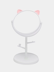 Зеркало настольное "High Tech - Cat", одностороннее, белый