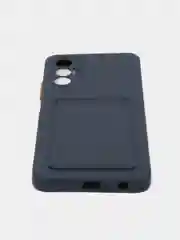 Темно-синий чехол TECNO POVA 3 с карманом для пластиковой карты и защитой камеры