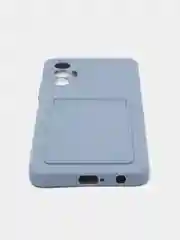 Серый чехол TECNO POVA 3 с карманом для пластиковой карты и защитой камеры