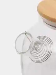 Прозрачный чайник заварочный, стеклянный, с бамбуковой крышкой, 1000 мл