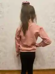 Пудровый детский свитшот, утепленный, однотонный, детский джемпер