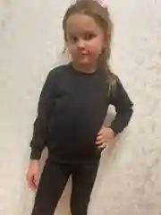 Черный детский свитшот, утепленный, однотонный, детский джемпер