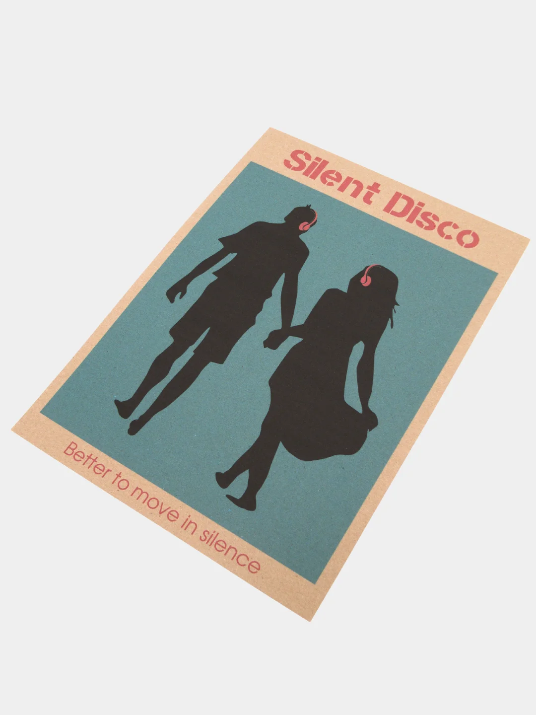 Постер на стену "Silent Disco", крафт, А3