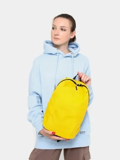 Желтый мини рюкзак "Pakkit mini" женский, сумка женская спортивная, городской, черный, 9,5 л