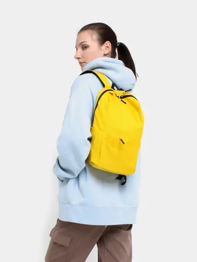 Желтый мини рюкзак "Pakkit mini" женский, сумка женская спортивная, городской, черный, 9,5 л