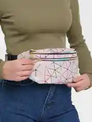 Конфетный сумка поясная, женская, светоотражающая
