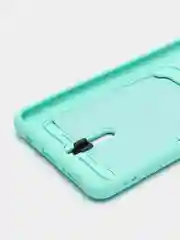 Бирюзовый чехол для Samsung Galaxy A51, Самсунг Галакси А51 силиконовый, с карманом для карты