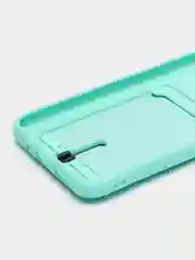 Бирюзовый чехол Xiaomi Redmi 10C / Poco C40, Сяоми Редми 10С, Поко С40 силиконовый с карманом для карты
