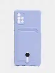 Лавандовый чехол для Samsung Galaxy A51, Самсунг Галакси А51 силиконовый, с карманом для карты