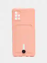 Конфетный чехол для Samsung Galaxy A51, Самсунг Галакси А51 силиконовый, с карманом для карты