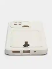 Белый чехол Xiaomi Redmi 10C / Poco C40, Сяоми Редми 10С, Поко С40 силиконовый с карманом для карты